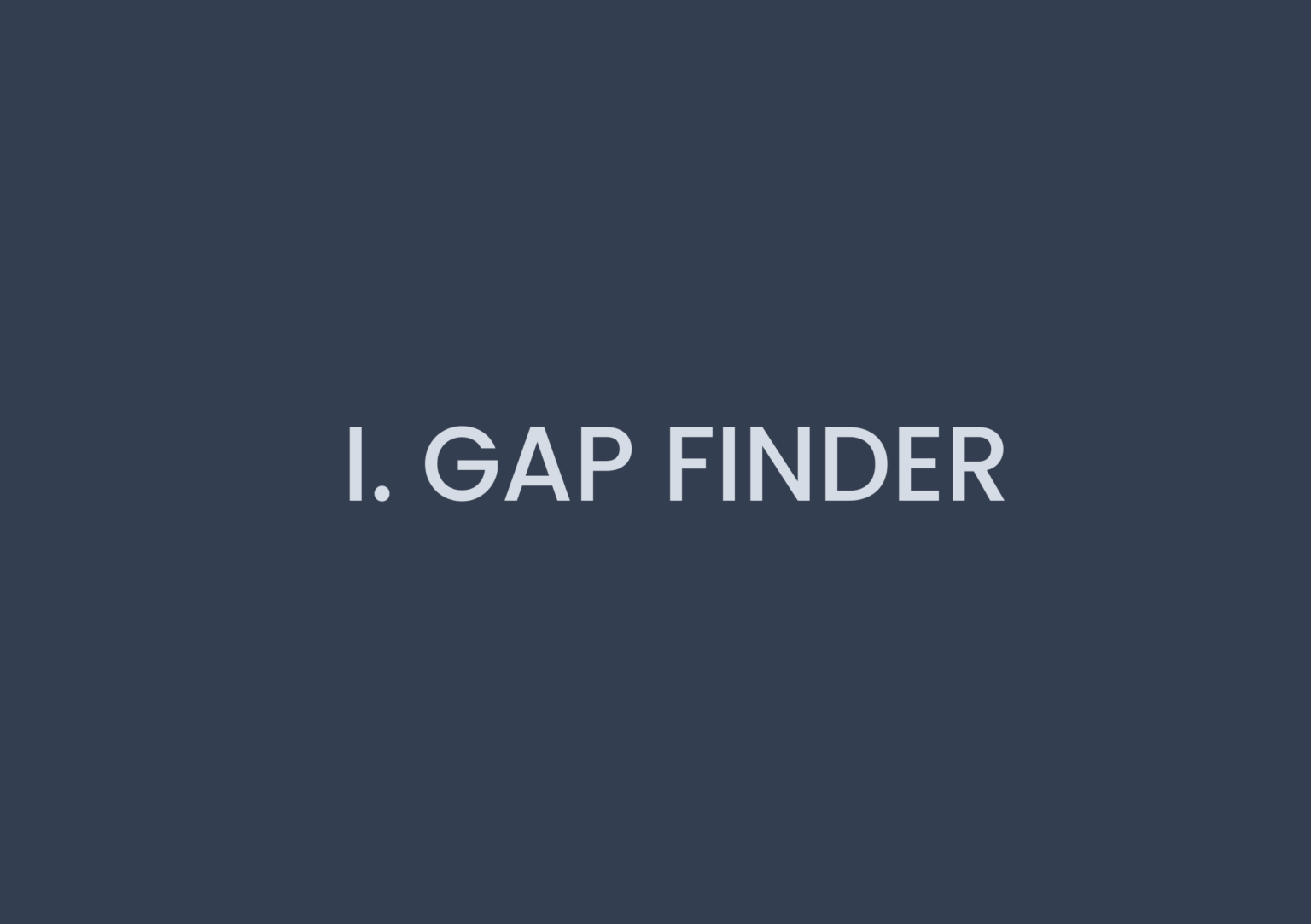 I Gap Finder Cover